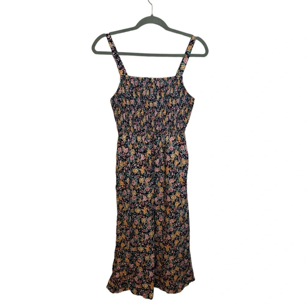 Old Navy Floral Ruched Cami Midi Dress